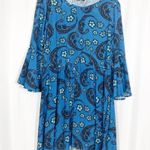 For Love & Lemons  X Urban Outfitters Trumpet Bell Sleeve Paisley Floral Dress Photo 1