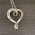Silver Heart You Hold My Heart Forever Necklace Photo 0