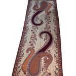 KA Cashmere 100% Large Brown & Tan Paisley Scarf Light Weight Shoulder Wrap Photo 0