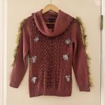 New York & Co Ugly Christmas Sweater Sz S Pink Photo 0