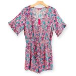 Simply Southern  Seahorse V-Neck Lightweight Romper Size L NEW Photo 1