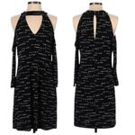 Veronica M Black & White Shoulder Cut Out Sheath Dress Sz Small Photo 1