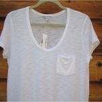 James Perse NWT White Deep Scoop Pocket T Shirt Photo 3