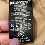 BLANK NYC  Womens Tan Drape Moto Jacket Asymmetrical Zip Biker Size SMALL Photo 6