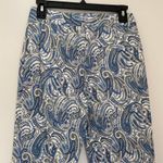 Drew NWT  Angelica Dayna Bluebird Floral Paisley Cropped Pants Blue Tan White 2 Photo 9