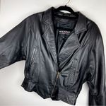 wilson's leather Vtg Y2K Wilson’s Leather Moto Cropped Jacket Sz Medium Biker Asymmetrical Photo 0
