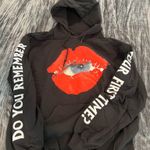 Black Hoodie with Red Lips Graphic by Kid Laroi Size M Size M Photo 0