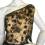 Carmen Marc Valvo Carmen Mar Valvo 1990 Black Beaded Cocktail Halter Dress Size 12. Photo 3