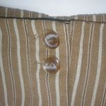 Villager The  14 High Waisted Tan Striped Long Shorts Plus Photo 4