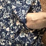 Natural Life Dress L / XL Blue Floral Boho Flowy Mini Babydoll Empire Waist Y2K Photo 4