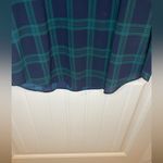 J.Crew Green/Navy plaid bell sleeve v neck blouse Photo 4