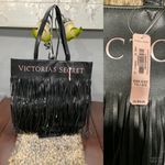 Victoria's Secret NWT EXTRA LARGE FRINGED BAG Photo 1