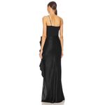 Cinq a Sept Drina Gown in Black 0 New Womens Long Maxi Satin Dress Photo 1