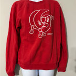 Glossier Red Crewneck Sweatshirt Graphic Logo Character Cartoon Sweatshirt Photo 0
