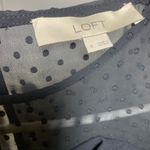 Loft  Long Sleeve A-Line Shift Dress With Sheer Polka Dot Shoulder Detail Photo 2