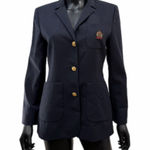 Tommy Hilfiger 100% Wool Blazer Navy Gold Buttons Crest Patch Women's 4 Photo 0