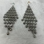 ALDO  chandelier rhinestone drop earrings silver tone Photo 2