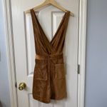 Moon River Corduroy Mini Dress Caramel Brown XS Sleeveless Pockets Photo 1