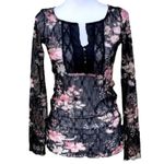 Denim & Supply Ralph Lauren Y2K  Sheer Long Sleeve Fairygoth Dark Romantic S Photo 2