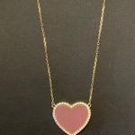 Rachel Zoe NWT Sterling Silver Pink Heart Pendant Necklace Photo 1