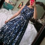 Perceptions Blue Floral Maxi Dress Photo 0