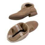 Sole Society  Verona Winter Boots Women's 8.5 Beige Suede Faux Shearling Pull On Photo 7