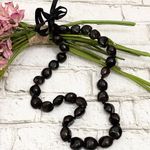 L.E.I Kukui Nut HAWAIIAN Black Dark Chocolate  32” Necklace Photo 2