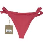 Stone Fox Swim Bijou Strappy Thong Bikini Bottom Sunset Pink High Cut Size XL Photo 3