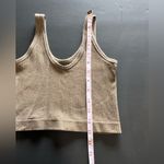 Aerie  Little Ribbed Tan Crop Tank Top Women’s Sz M EUC Photo 5