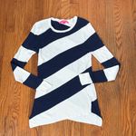 Lilly Pulitzer Cadee Sweater Navy White Party Paradise Diagonal Striped size S Photo 1