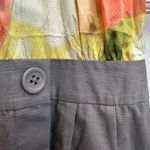 Anthropologie Tabitha Zoya Watercolor Dress Silk Top Cotton Skirt Size 0 XXS Gray Photo 9