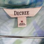 Decree Vintage Y2K Sheer Pastel Watercolor Long Sleeve Blouse Flowy Ethereal XL Photo 3