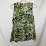 Halogen  Green Floral Sleeveless Silk Blouse Womens SP Fall Fairy Core Tank Top Photo 6