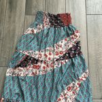 Print tiered maxi skirt Blue Photo 1