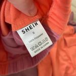 SheIn  Colorblock Crop Top Shorts Set Women Size S Orange Pink Purple Photo 3