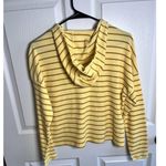 Toad & Co Foothill Long Sleeve Hoodie Size S Yellow Brown Stripes Casual Pullover Photo 6
