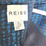 Reiss Kori Textured Fit and Flare Blue Black Dress Size 4 Photo 13