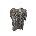 ALC Frank ALC Kati Brown Leopard Print Twist Puff Sleeve in Excellent Pre Loved Condition Photo 3