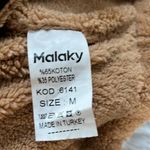 Malaky Unisex Zip up fur hoodie Vest in black size Medium Photo 7