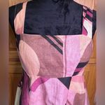 Banana Republic Kenza Fit & Flare Linen Mini Dress in Pink Geo Size 2 Petite Photo 6