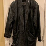 Vintage Pelle Studio Soft Leather Trench Coat by Wilson Leather Black Size M Photo 0