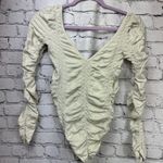 Free People  Intimately Ruched Bodysuit - Cream - size M/L Photo 1