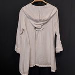 Jones New York Linen Hooded Button Up Front Beach Relaxed Fit Lightweight Jacket Photo 1