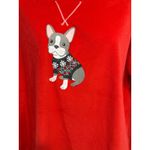 Kensie Women's Pajama Set French Bulldog Christmas Print Red Long Sleeve MED NWT Photo 2