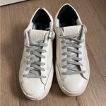 P448  John pearl glitter leather monochrome sneakers size 38 Photo 7