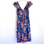 Banjanan Maya Midi Dress in poppy mallow Sz S Blue Photo 2