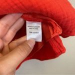 Apiece Apart  Orange Off The‎ Shoulder Gauzy Smocked Crop Blouse Size 4 Photo 4