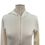 SKIMS  Logo Pointelle Zip Up Hoodie Ivory Cream Size Small Photo 3