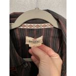 Shttanne Western Style Striped Long Sleeve Button Up Shirt Womens Size S Brown Photo 3