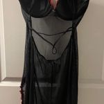 black sheer slip dress Size M Photo 2